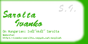 sarolta ivanko business card